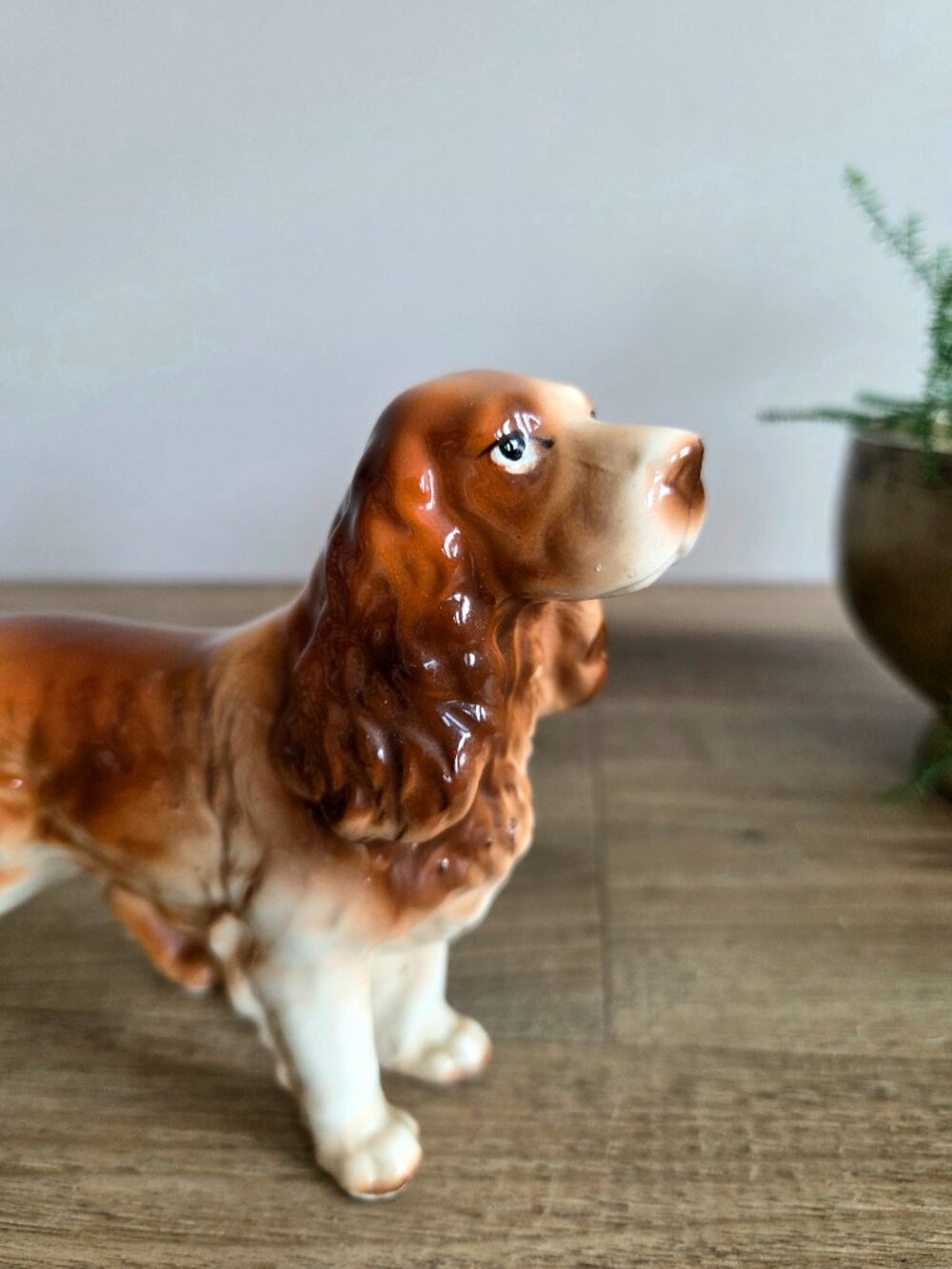 Vintage Foreign Ceramic Porcelain Cocker Spaniel Dog figuring Home Decor 5 1/4'' - Picture 2 of 6